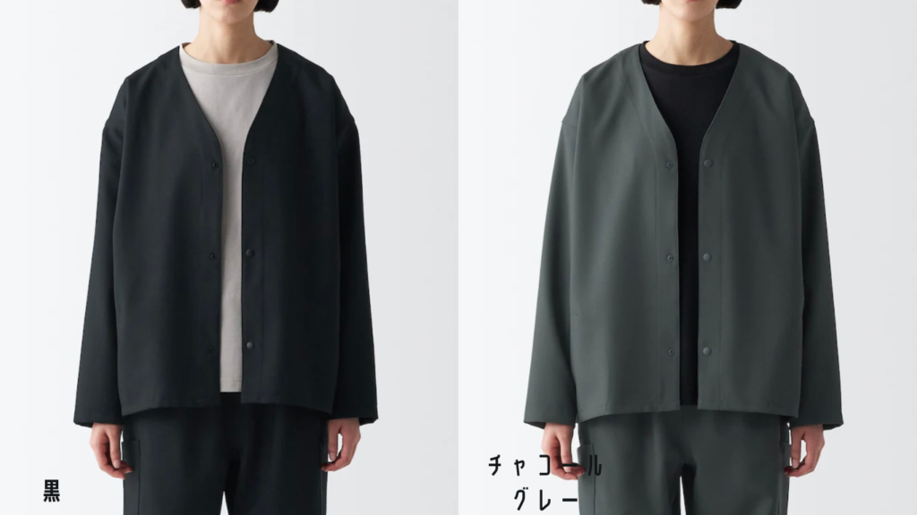 ムジラボ muji labo 2023aw 汚れが落ちやすいノーカラージャケット 